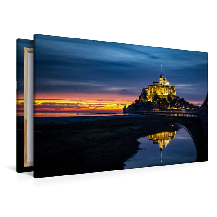 Premium Textil-Leinwand Mont-Saint-Michel