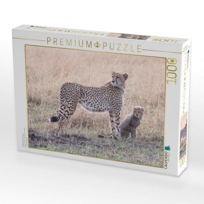 Gepardin mit Junges - CALVENDO Foto-Puzzle'
