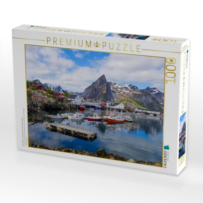 Der Hafen von Hamnøya, Lofoten (Norwegen) - CALVENDO Foto-Puzzle'