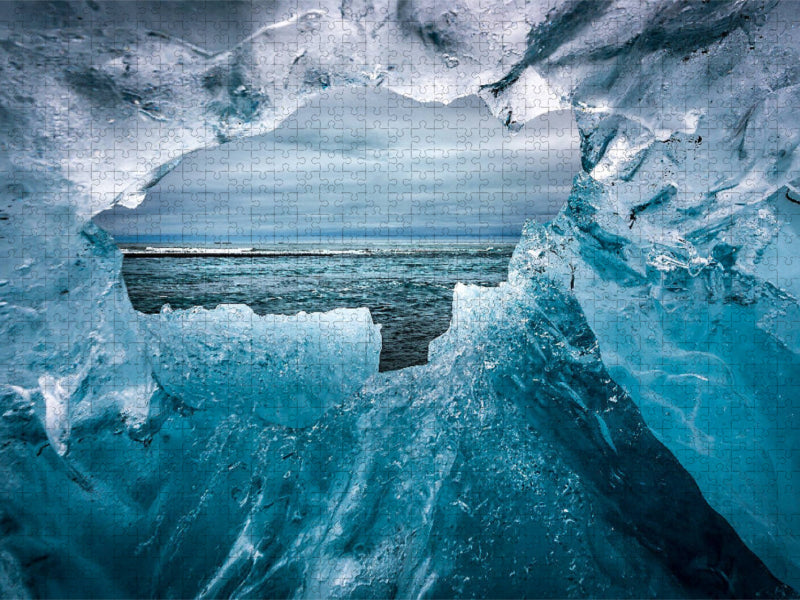 Diamond Beach am Jökulsárlón (Eissee) - CALVENDO Foto-Puzzle'
