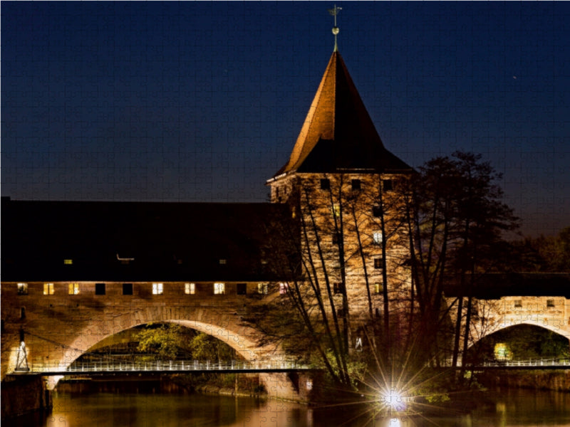 Schlayerturm und Kettensteg 1000 Teile Puzzle quer - CALVENDO Foto-Puzzle'