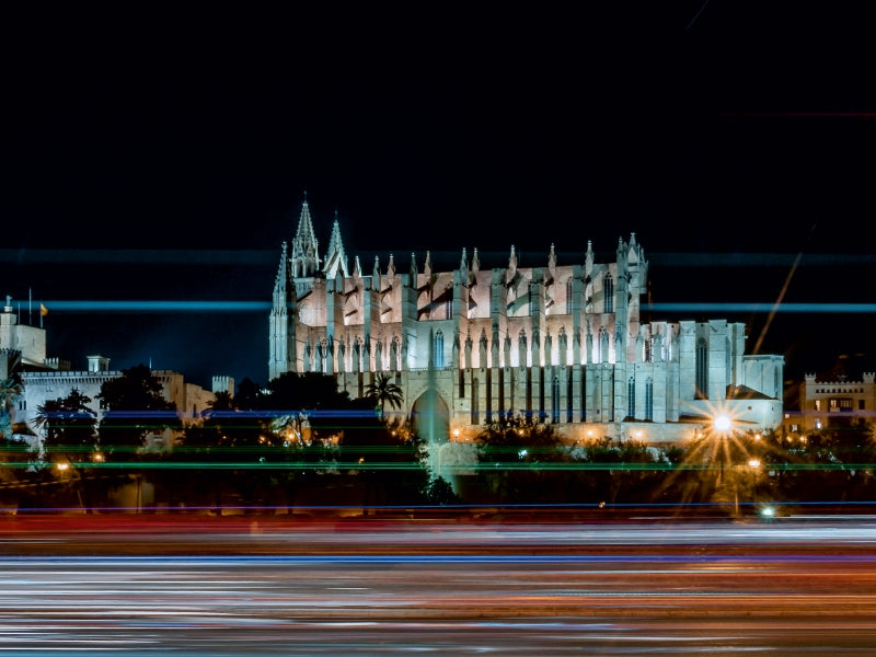 Abendstimmung Kathedrale "La Seu" Palma 1000 Teile Puzzle quer - CALVENDO Foto-Puzzle'