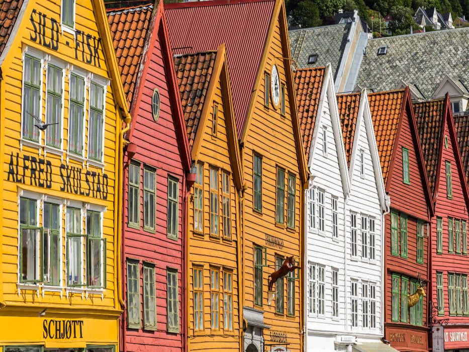 Bryggen, Bergen - CALVENDO Foto-Puzzle'