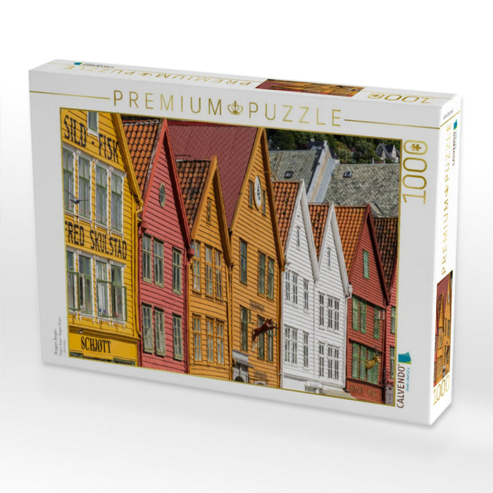 Bryggen, Bergen - CALVENDO Foto-Puzzle'
