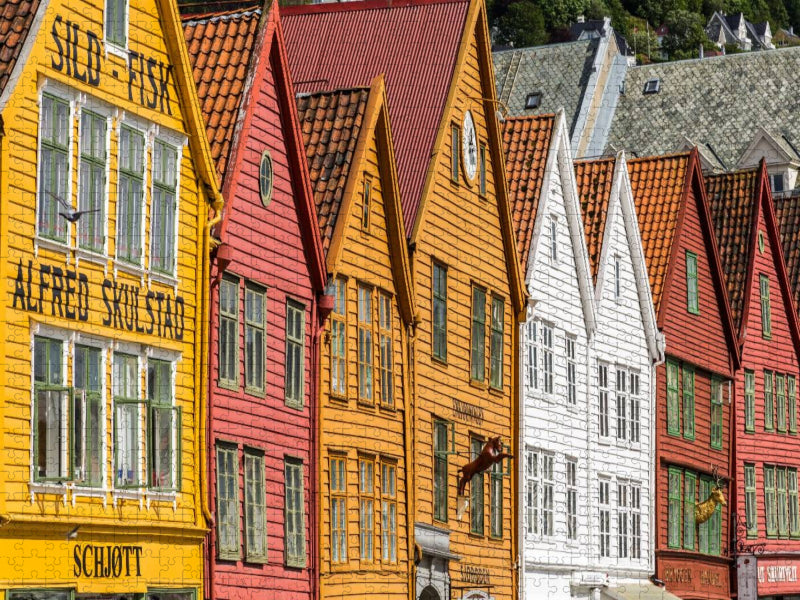 Bryggen, Bergen - CALVENDO Foto-Puzzle'