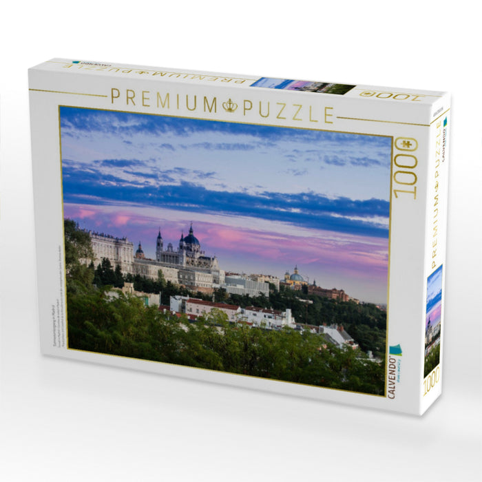 Sonnenuntergang in Madrid - CALVENDO Foto-Puzzle'