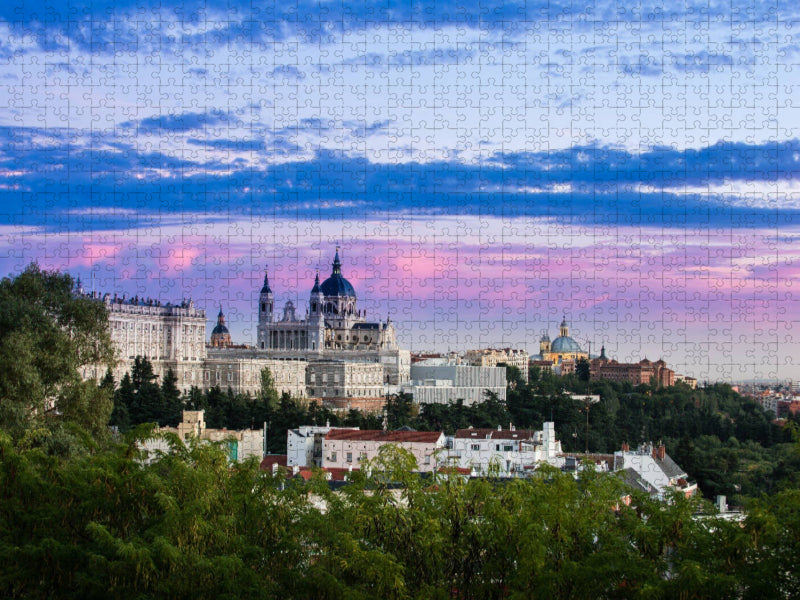 Sonnenuntergang in Madrid - CALVENDO Foto-Puzzle'