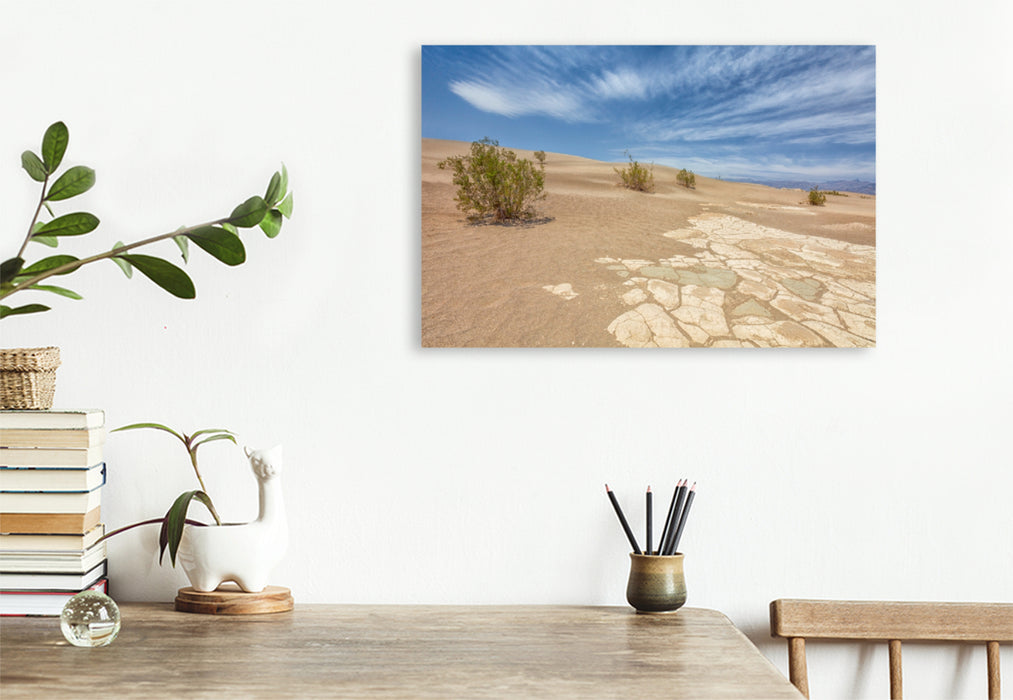 Premium Textil-Leinwand Premium Textil-Leinwand 120 cm x 80 cm quer Sand Dunes, Death Valley Nationalpark, Kalifornien