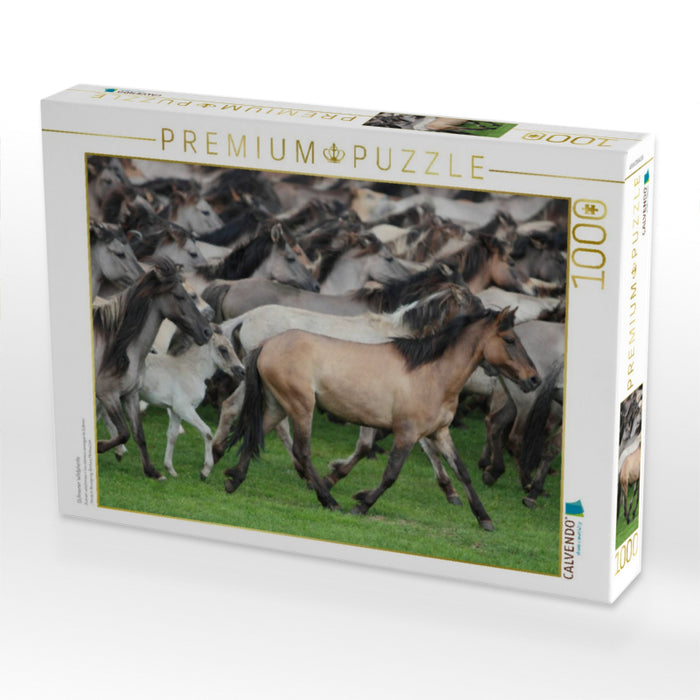 Dülmener Wildpferde - CALVENDO Foto-Puzzle'