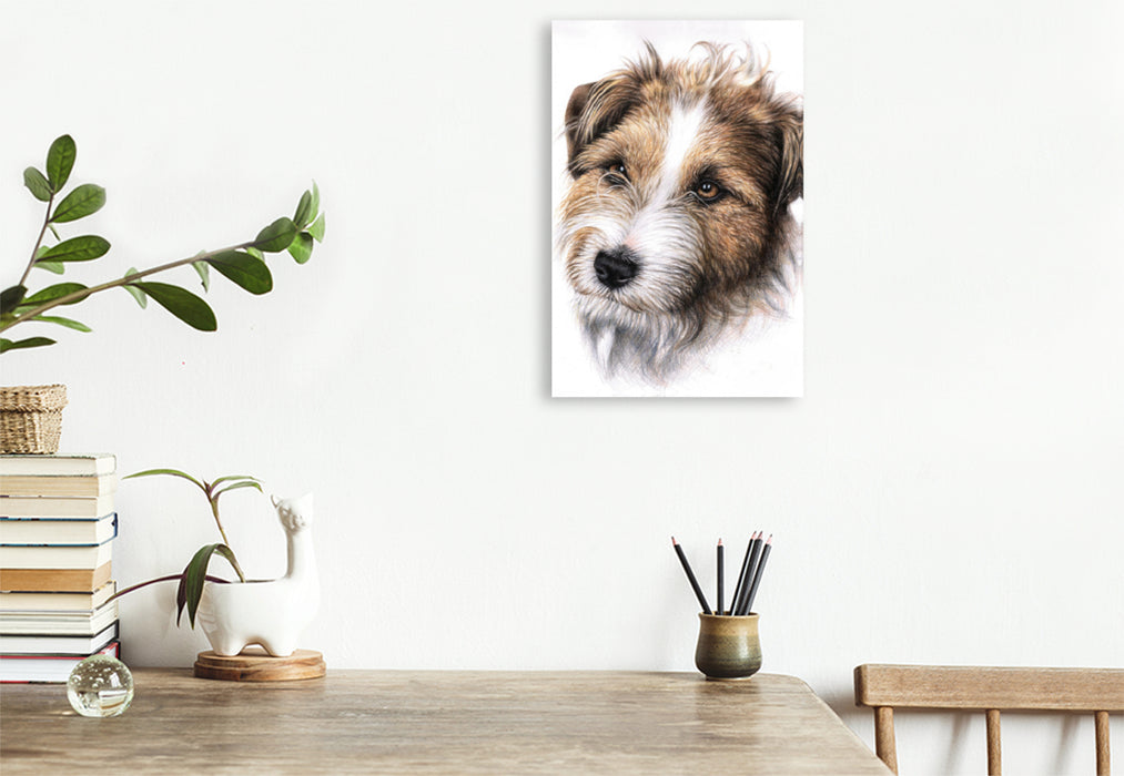 Premium Textil-Leinwand Premium Textil-Leinwand 80 cm x 120 cm  hoch Jack Russell Terrier