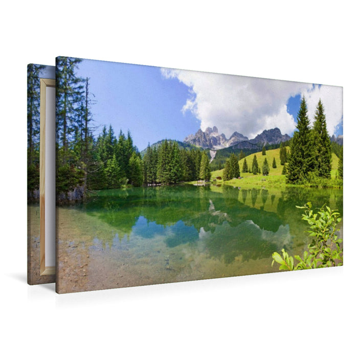 Premium Textil-Leinwand Der Almsee in Filzmoos