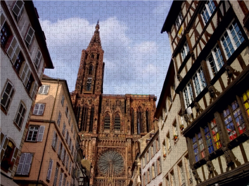 Straßburger Münster 1000 Teile Puzzle quer - CALVENDO Foto-Puzzle'