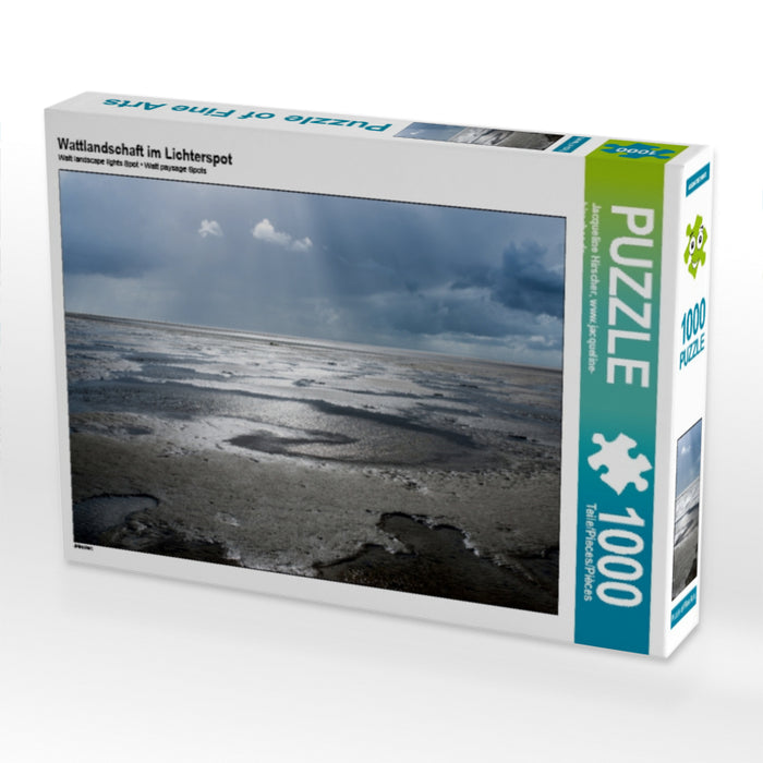 Wattlandschaft im Lichterspot 1000 Teile Puzzle quer - CALVENDO Foto-Puzzle'