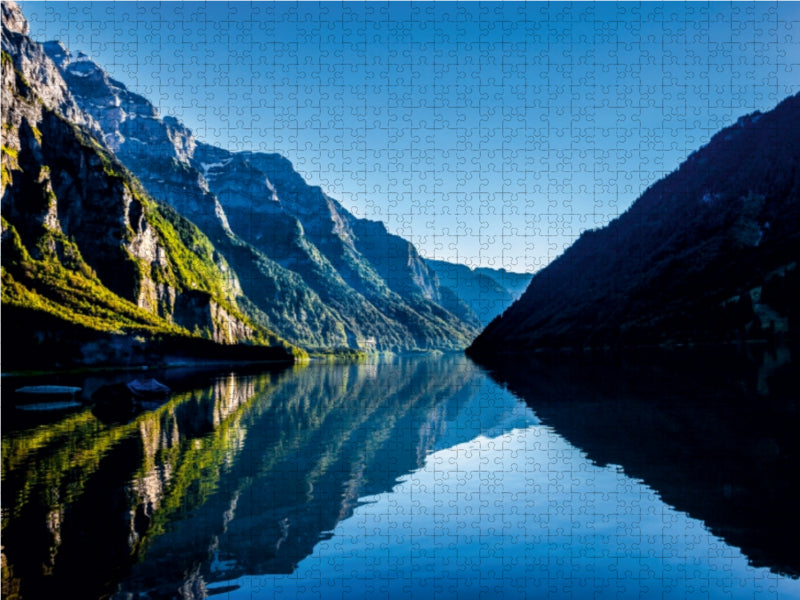 Klöntalersee 1000 Teile Puzzle quer - CALVENDO Foto-Puzzle'