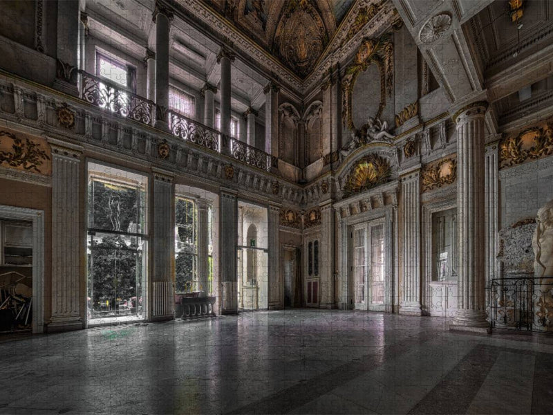 Altes Badehaus in Belgien - CALVENDO Foto-Puzzle'