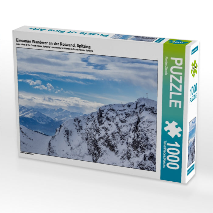 Einsamer Wanderer an der Rotwand, Spitzing 1000 Teile Puzzle quer - CALVENDO Foto-Puzzle'
