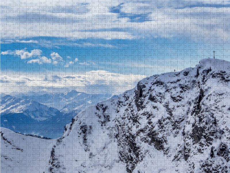 Einsamer Wanderer an der Rotwand, Spitzing 1000 Teile Puzzle quer - CALVENDO Foto-Puzzle'
