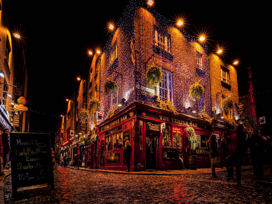 Temple Bar, Nachtleben - CALVENDO Foto-Puzzle'