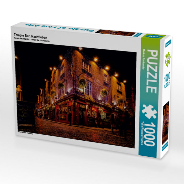 Temple Bar, Nachtleben 1000 Teile Puzzle quer - CALVENDO Foto-Puzzle'