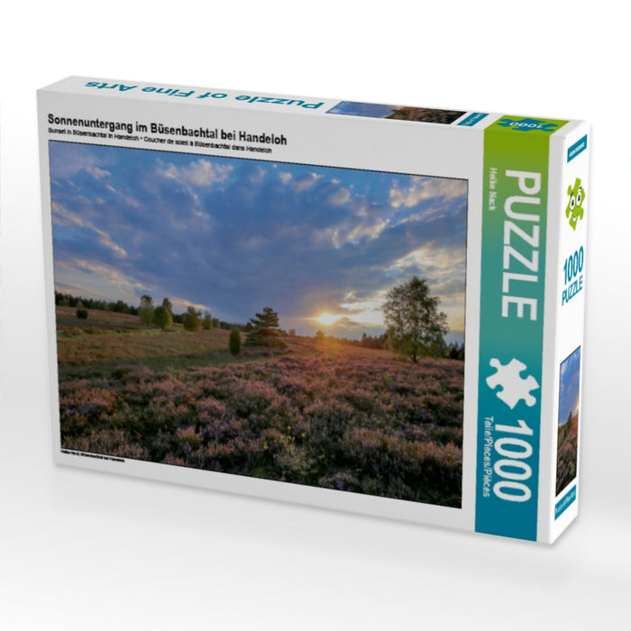 Sonnenuntergang im Büsenbachtal bei Handeloh 1000 Teile Puzzle quer - CALVENDO Foto-Puzzle'