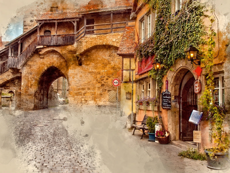 Rothenburg ob der Tauber 1000 Teile Puzzle quer - CALVENDO Foto-Puzzle'