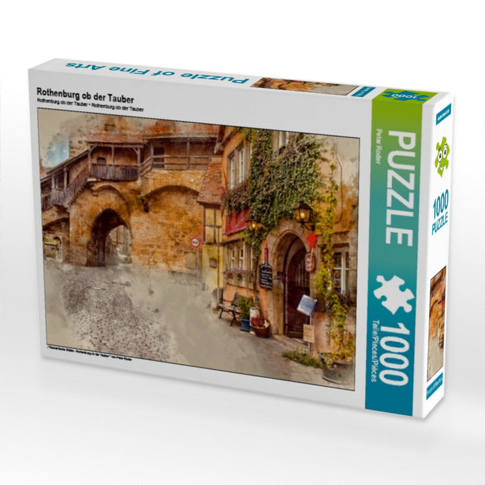 Rothenburg ob der Tauber 1000 Teile Puzzle quer - CALVENDO Foto-Puzzle'