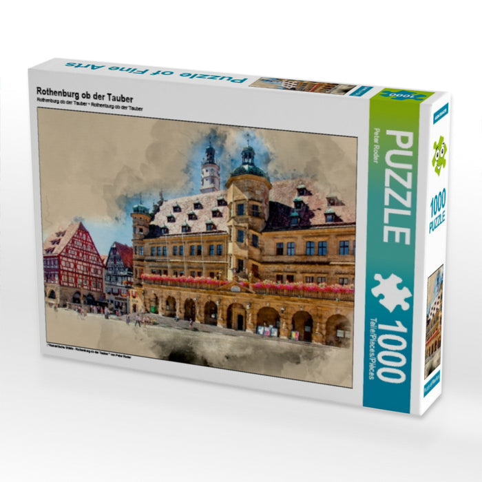 Rothenburg ob der Tauber 1000 Teile Puzzle quer - CALVENDO Foto-Puzzle'
