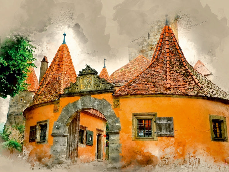Rothenburg ob der Tauber 1000 Teile Puzzle quer - CALVENDO Foto-Puzzle'