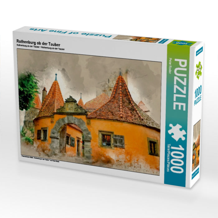 Rothenburg ob der Tauber 1000 Teile Puzzle quer - CALVENDO Foto-Puzzle'