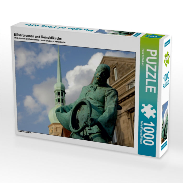 Bläserbrunnen und Reinoldikirche 1000 Teile Puzzle quer - CALVENDO Foto-Puzzle'