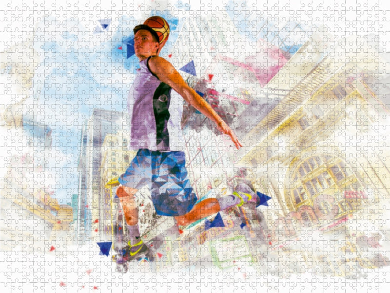 Ein Motiv aus dem Kalender Basketball Art 1000 Teile Puzzle quer - CALVENDO Foto-Puzzle'