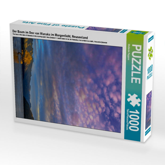 Der Baum im See von Wanaka im Morgenlicht, Neuseeland 1000 Teile Puzzle hoch - CALVENDO Foto-Puzzle'