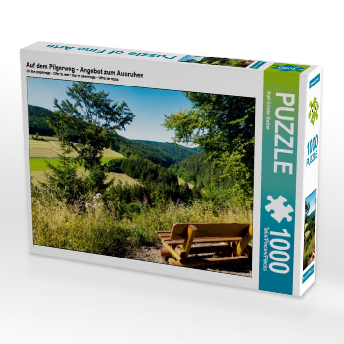 Auf dem Pilgerweg - Angebot zum Ausruhen 1000 Teile Puzzle quer - CALVENDO Foto-Puzzle'