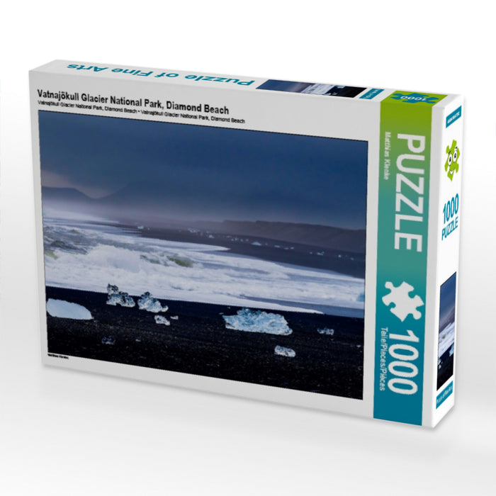 Vatnajökull Glacier National Park, Diamond Beach 1000 Teile Puzzle quer - CALVENDO Foto-Puzzle'