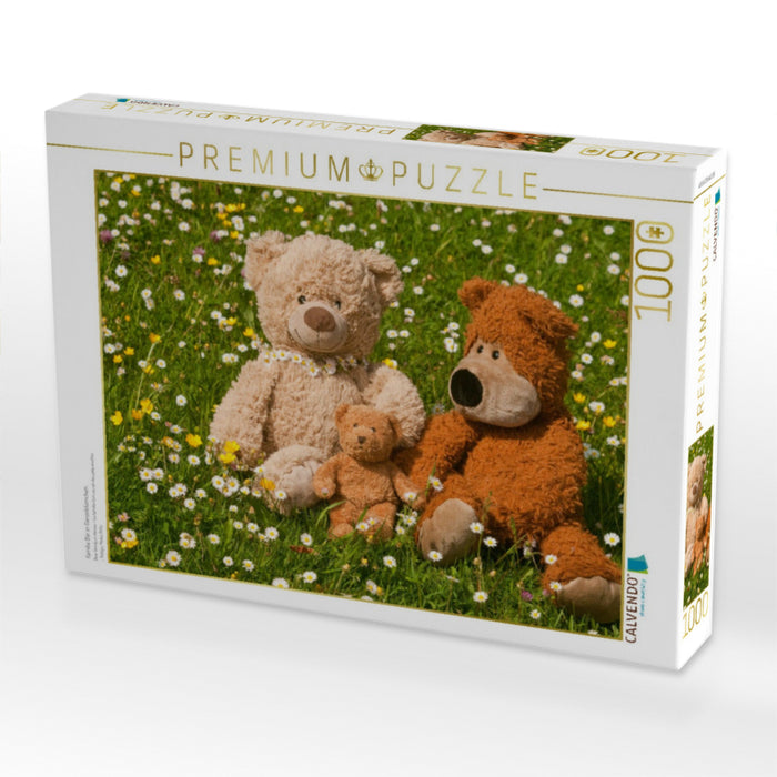 Familie Bär in Gänseblümchen. - CALVENDO Foto-Puzzle'