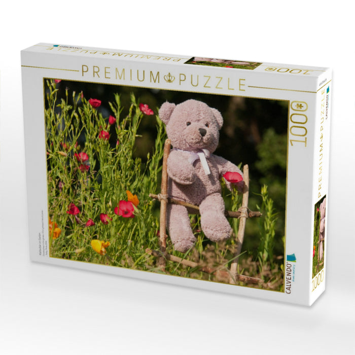 Kletterbär im Garten - CALVENDO Foto-Puzzle'