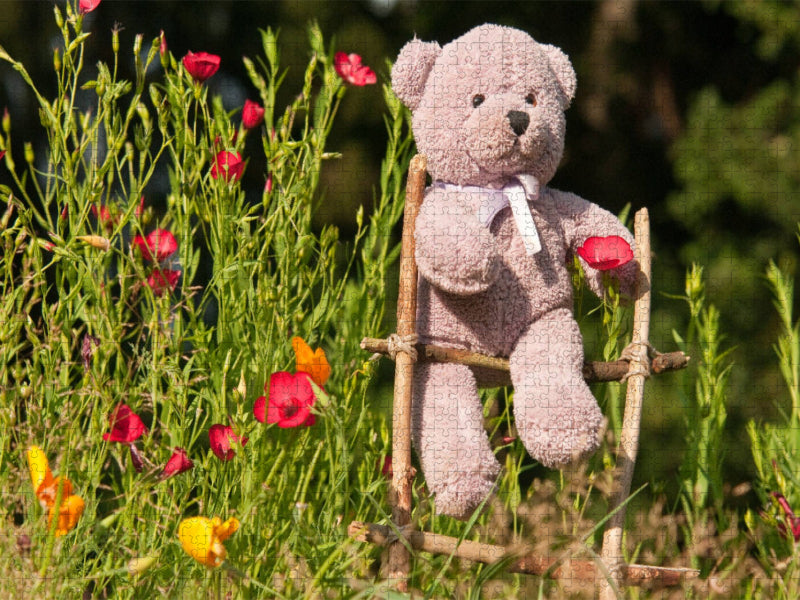 Kletterbär im Garten - CALVENDO Foto-Puzzle'