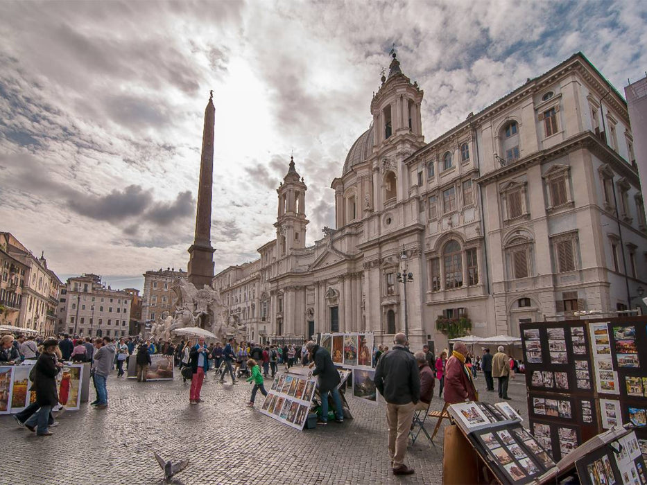Auf der Piazza Navona - CALVENDO Foto-Puzzle'