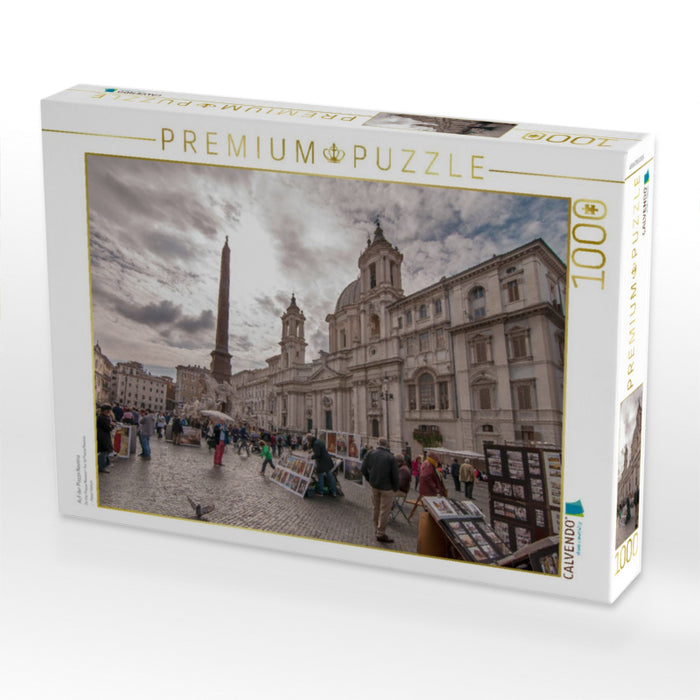 Auf der Piazza Navona - CALVENDO Foto-Puzzle'