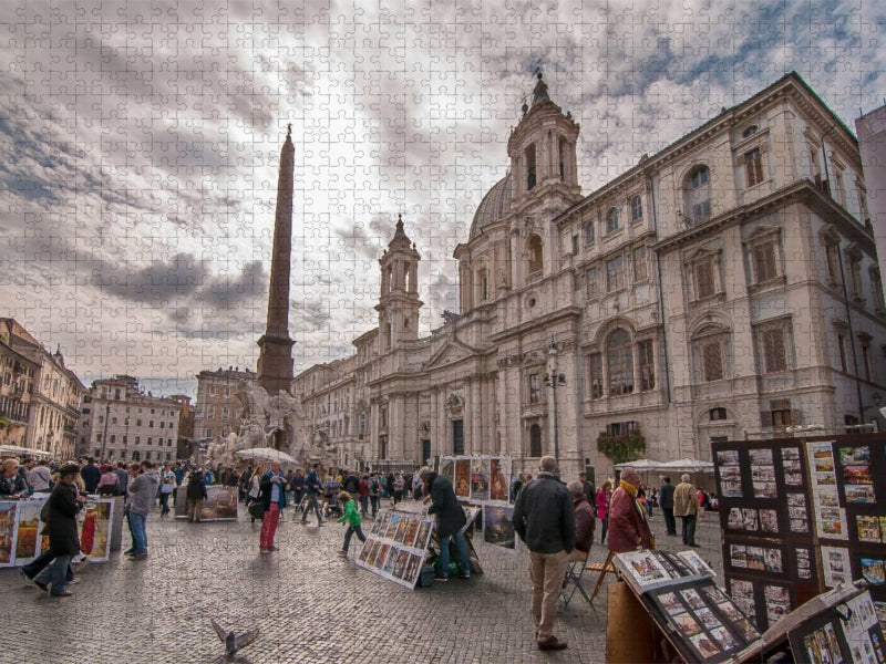Auf der Piazza Navona - CALVENDO Foto-Puzzle'