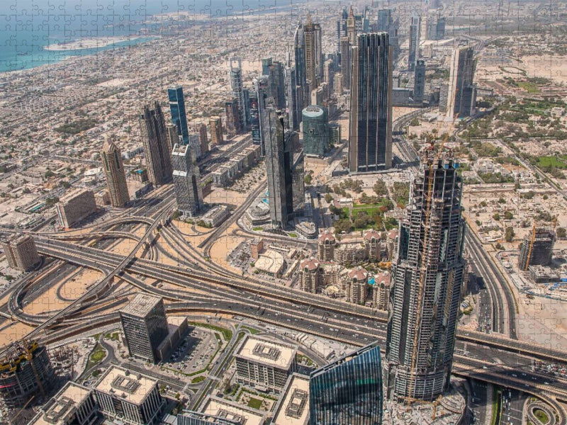 Blick vom Burj Khalifa - CALVENDO Foto-Puzzle'