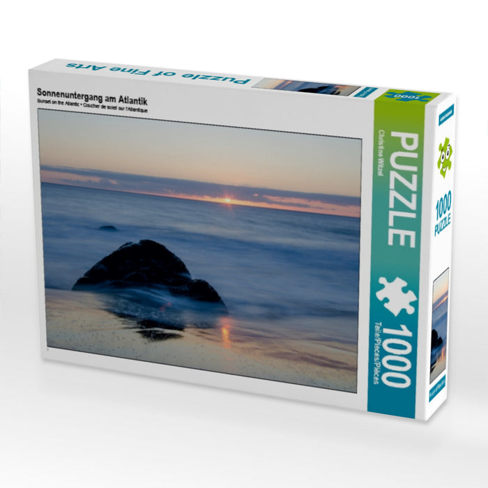 Sonnenuntergang am Atlantik 1000 Teile Puzzle quer - CALVENDO Foto-Puzzle'