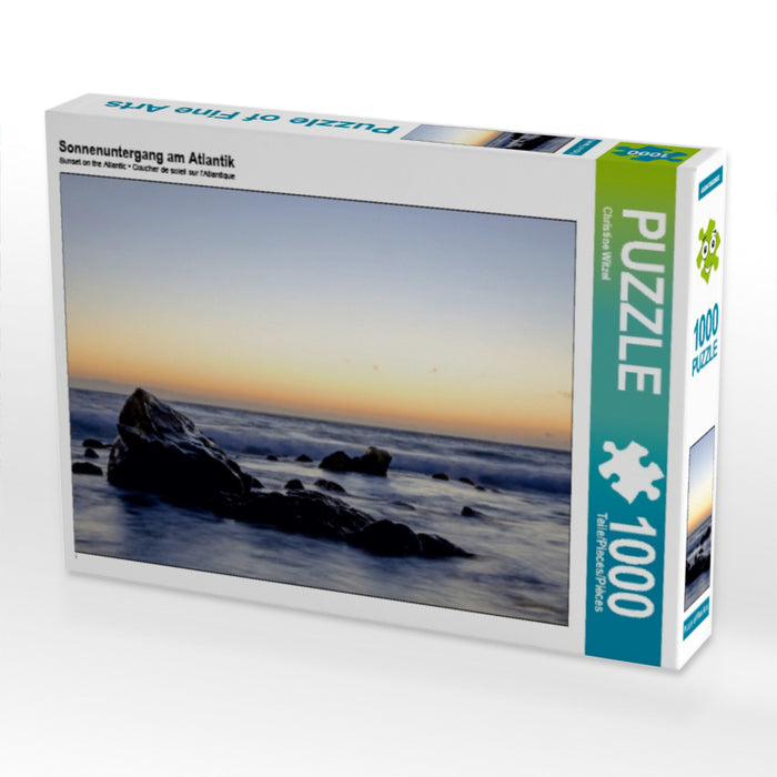 Sonnenuntergang am Atlantik 1000 Teile Puzzle quer - CALVENDO Foto-Puzzle'