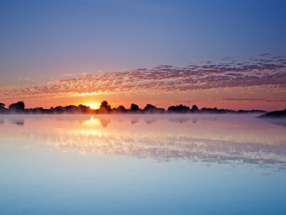 Der Sonnenaufgang an der Elbe - CALVENDO Foto-Puzzle'
