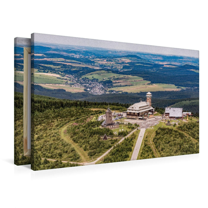 Premium Textil-Leinwand Morgendunst in Elterlein