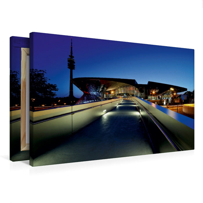 Premium Textil-Leinwand BMW Welt