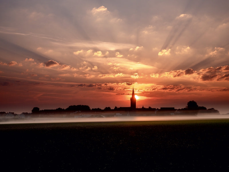 Sonnenaufgang über Hannberg 1000 Teile Puzzle quer - CALVENDO Foto-Puzzle'