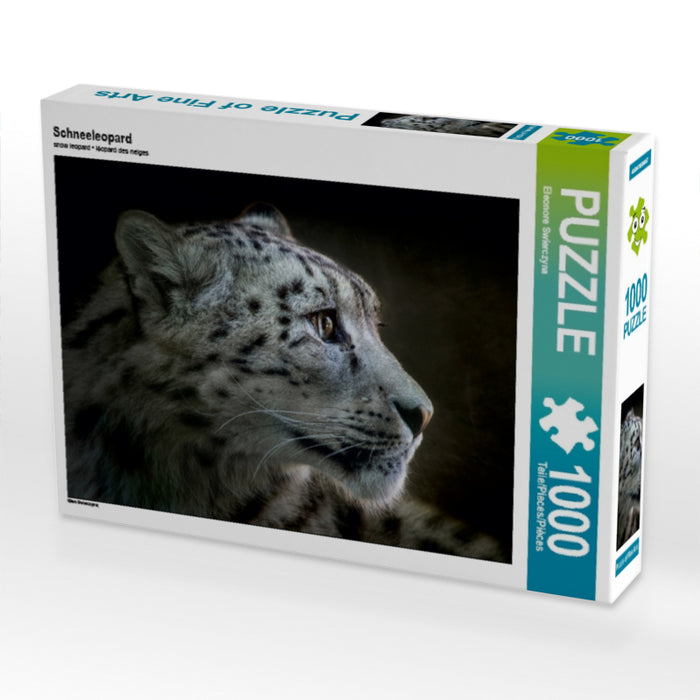 Schneeleopard 1000 Teile Puzzle quer - CALVENDO Foto-Puzzle'
