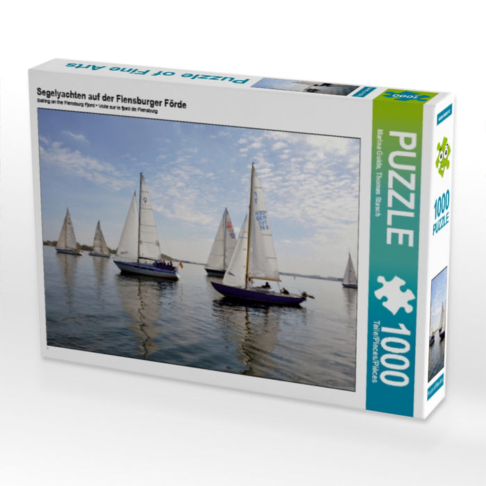 Segelyachten auf der Flensburger Förde 1000 Teile Puzzle quer - CALVENDO Foto-Puzzle'