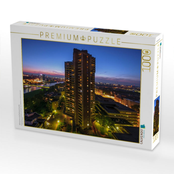 Wohntürme an der Neckarpromenade - CALVENDO Foto-Puzzle'